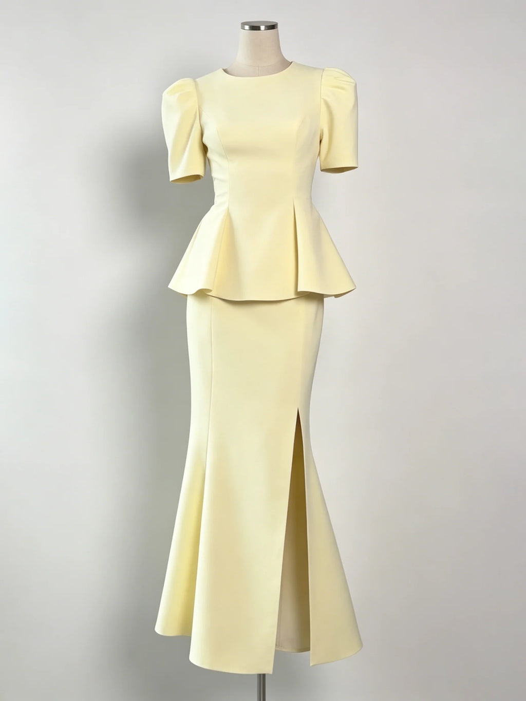 Puff Sleeve Peplum Co-ord