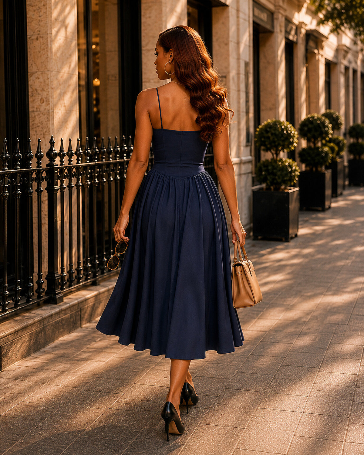 Floral Corset Midi Dress