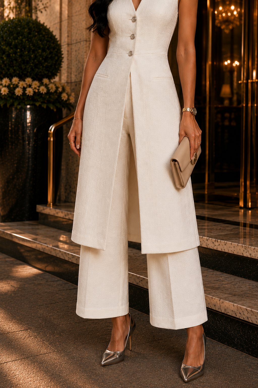 Longline Tailored Waistcoat Co-ord Set