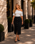 High Waist Split Maxi Skirt