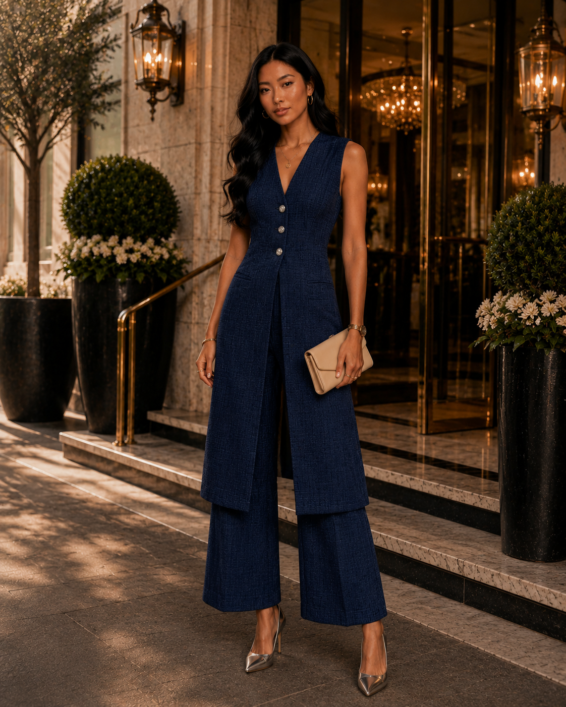 Longline Tailored Waistcoat Co-ord Set