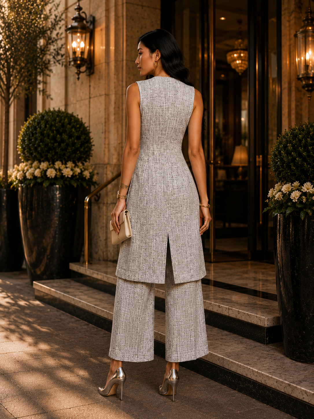 Longline Tailored Waistcoat Co-ord Set