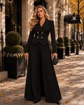 Tailored Pleated Wide-Leg Co-ord