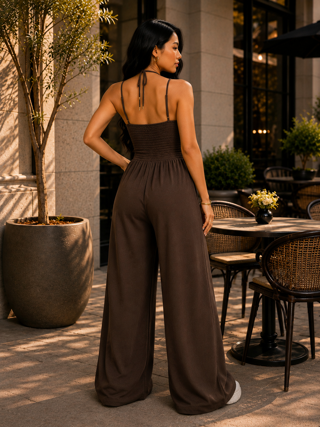 Sleeveless Wide Leg Jumpsuit