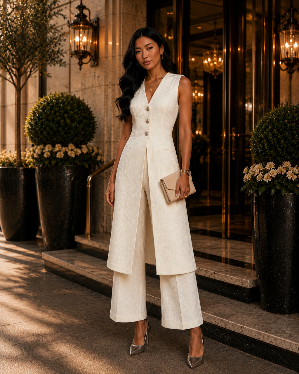 Longline Tailored Waistcoat Co-ord Set