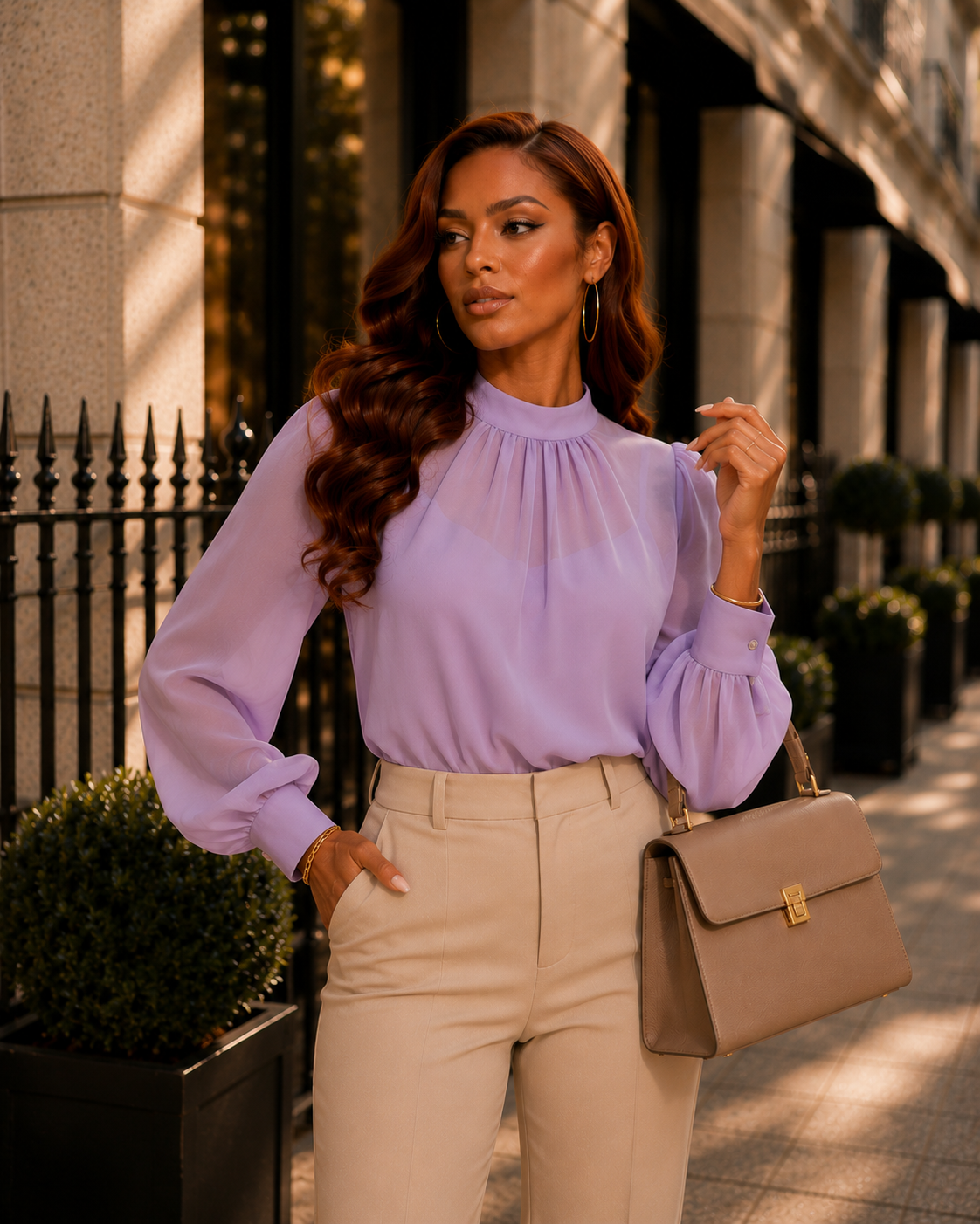 Chiffon Long Sleeve Blouse