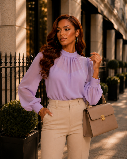 Chiffon Long Sleeve Blouse