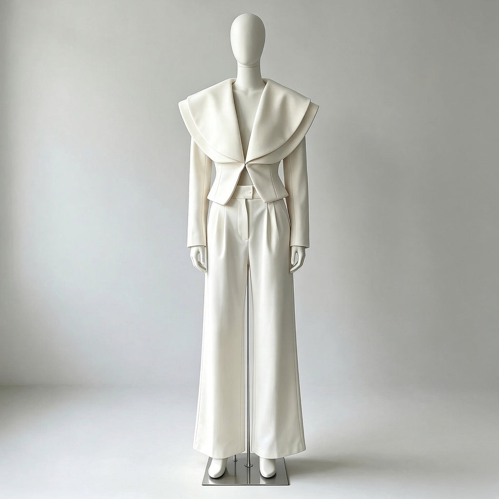 Cropped Blazer & Wide Leg Trouser Co-ord