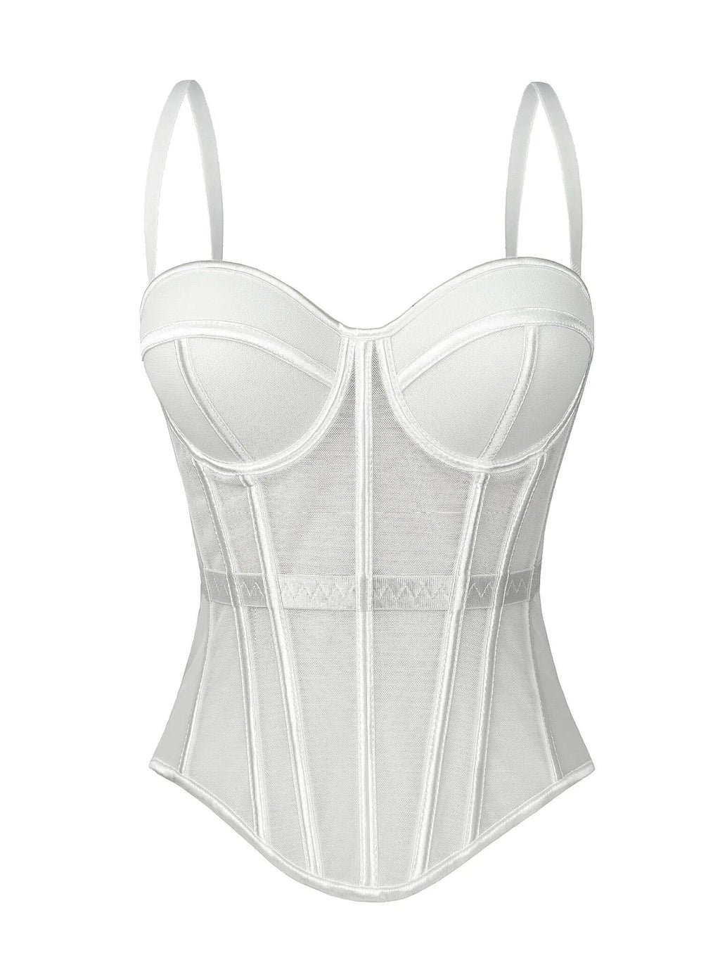 Structured Mesh Bustier Corset Top